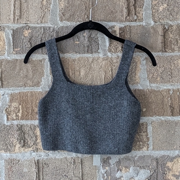 NWT Everlane The Cozy Stretch Tank Top Wool Yak Hair Blend Small Gray - Picture 1 of 8